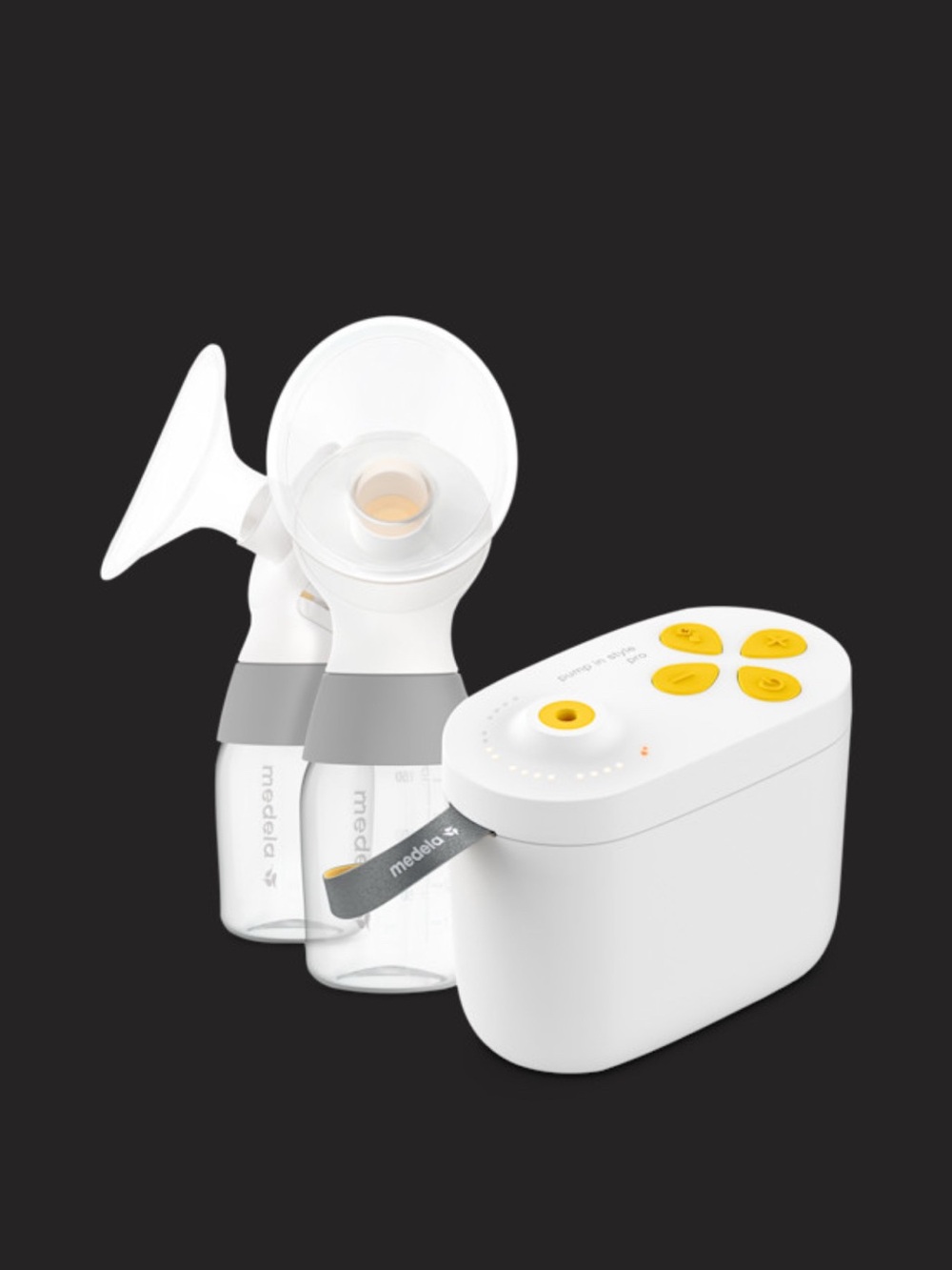 Medela Double Electric Breast Pump – White with Yellow Controls